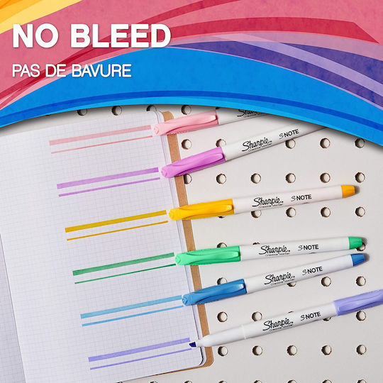 Sharpie S-Νote Ανεξίτηλοι Μαρκαδόροι 10mm Σετ 4 χρώματα