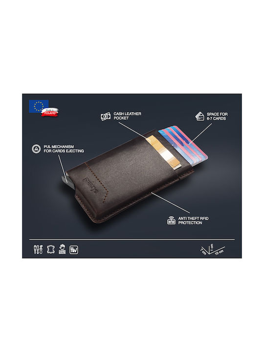 Men's Wallet Cards with RFID Brown