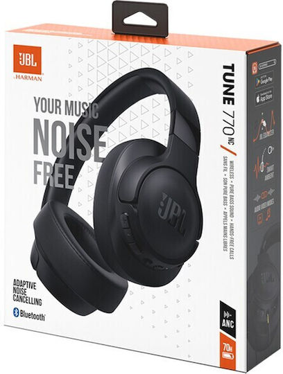 JBL Tune770NC Wireless / Wired Over Ear Headphones with 65 hours of Operation and Quick Charge Black
