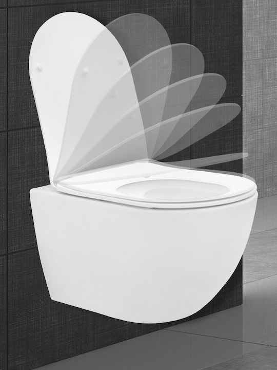 ECD Germany Wandhängende Toilette Weiße