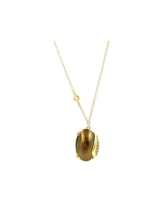 CHrysolithos Necklace from Gold Plated Silver