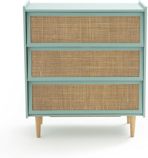 Comoda pentru Dormitor Lemnoasă Taga cu 3 sertare 80x42x90buc