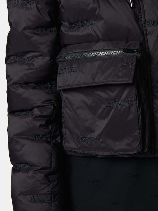 Women's Short Puffer Jacket for Winter Black