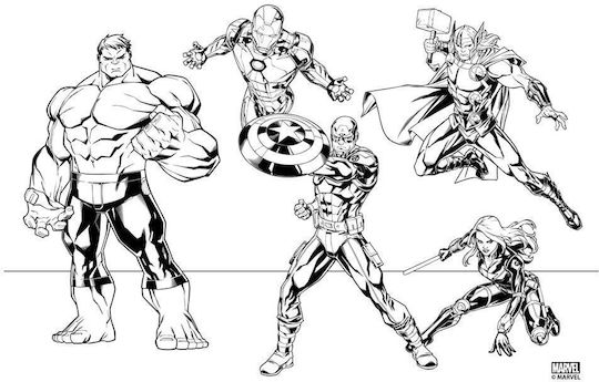 Diakakis Zeichenblöcke Iron Man C4 (22,9 x 32,4 cm) Verschiedene Designs