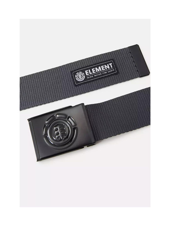 Element Men's Fabric Webbing Belt Wide Belt Gray
