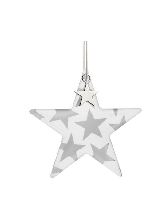 Raeder Christmas Glass Star Ornament Silver