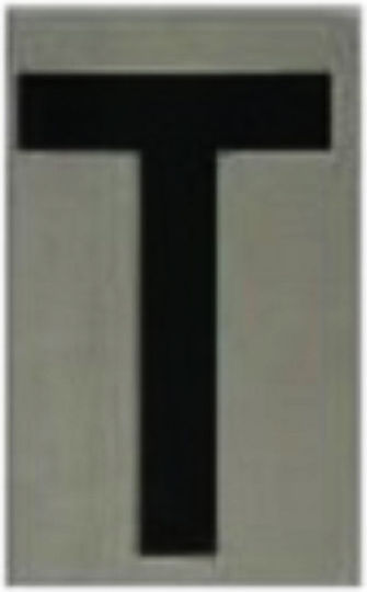 Ergo "Τ" Sign with Text in Silver Color Aluminum 3cm 572410.0050