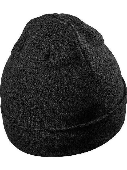 Beanie Unisex Σκούφος Πλεκτός σε Μαύρο χρώμα