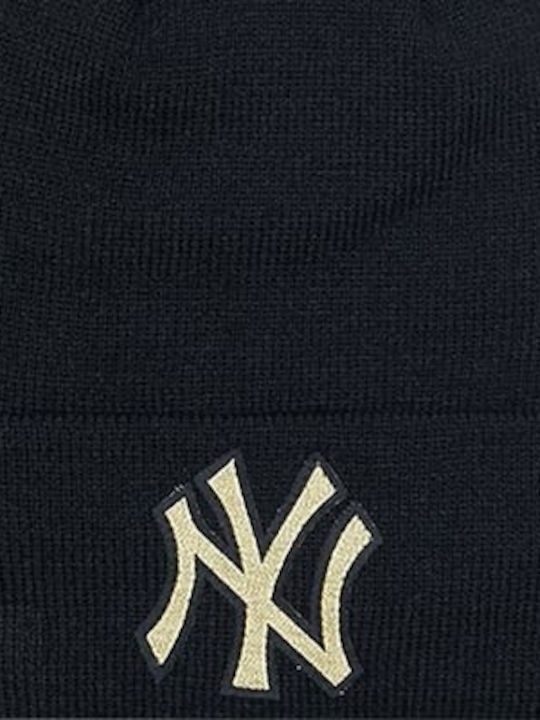 York Yankees Metallic Beanie Unisex Beanie Knitted in Black color