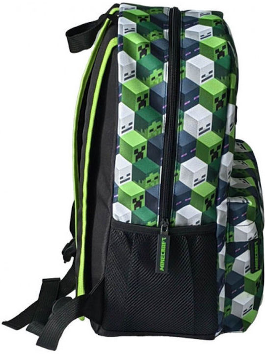 Minecraft School Bag Backpack Junior High-High School in Green color