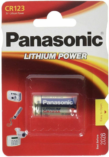 Panasonic Photo Power Литиева Батерия CR123 3V Еднократна (Дълъг Живот) 1бр