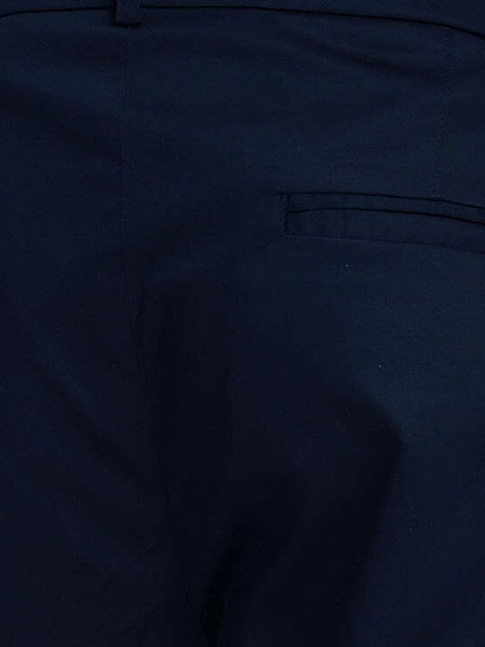 Pantaloni Elastic cu Croială Normală Albastru