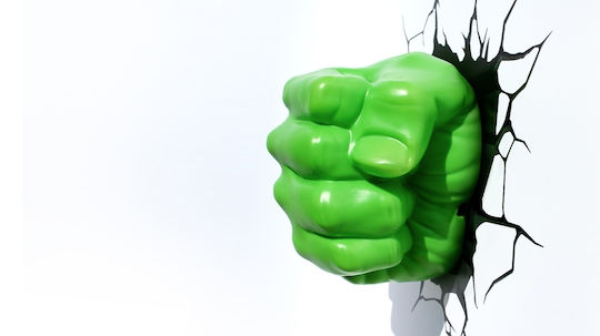 3DLightFX Παιδικό Φωτιστικό Τοίχου Led Πλαστικό Hulk Πράσινο