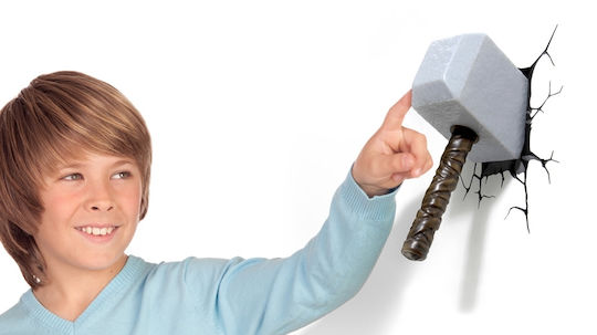 3DLightFX Детска стенна лампа LED Пластмаса Hammer