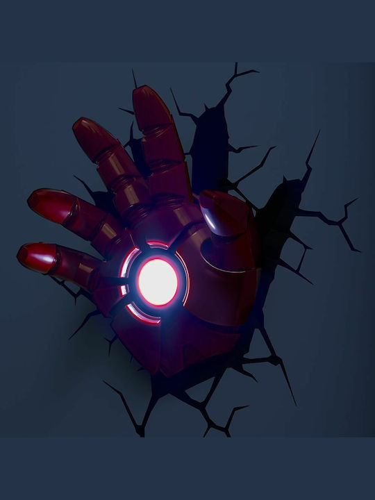 The Source Led Plastic Kids Wall Light Iron Man Hand