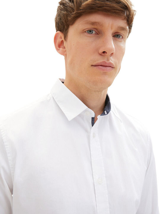 Long-sleeved Cotton Shirt White