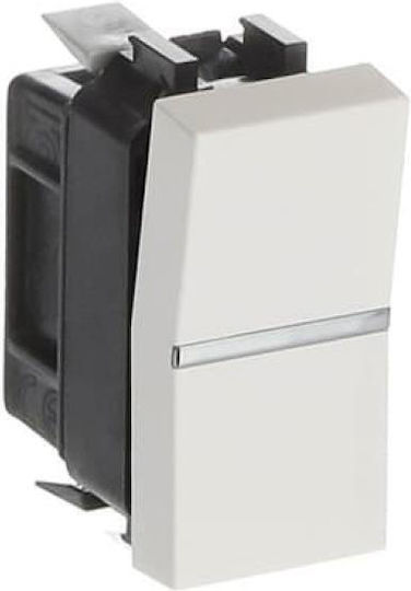 Abb Zenit Recessed Wall Switch Lighting One-Way without Frame Aller Retour White