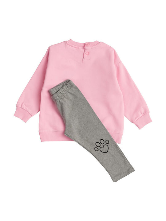 Sprint Kinder Set mit Leggings Winter 2Stück Rosa