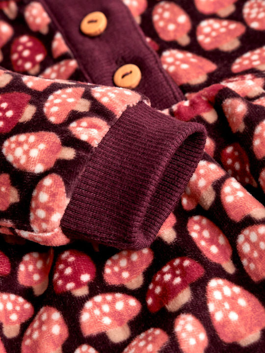 Kinderkleid Langärmelig Samt Rosa