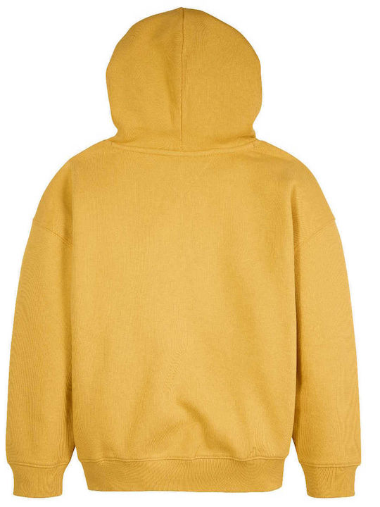 Kinder-Sweatshirt mit Kapuze Gelb