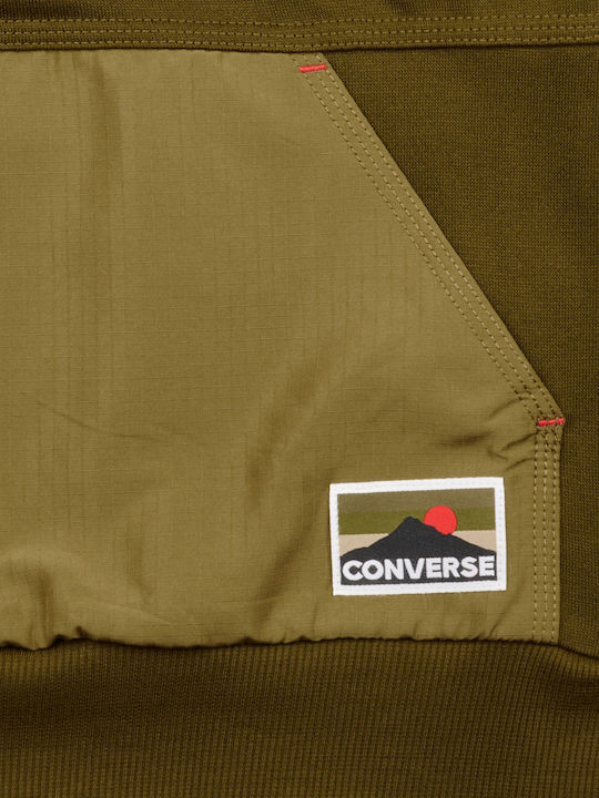 Kinder-Sweatshirt mit Kapuze Khaki