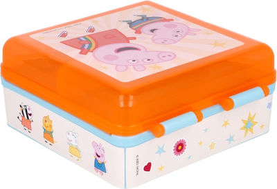 Stor Peppa Pig Plastik Kinder Lebensmittelbehälter Peppa Schwein Orange 13 x 13 x 6Stück