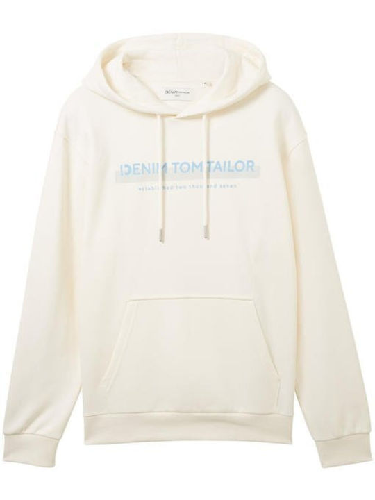 Tom Tailor Men's Sweatshirt with Hood White