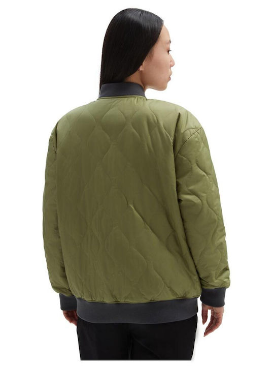 Vans Women's Short Bomber Jacket for Spring or Autumn Green