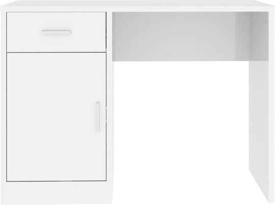 Бюро от Дърво и Бяло Стъкло 100x40x73см