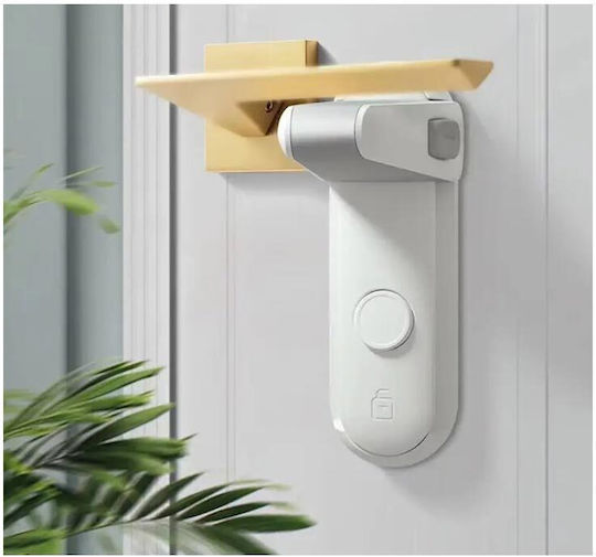 Door Safety Lock with Sticker in White Color 7.5x4x12.5εκ. 1pcs