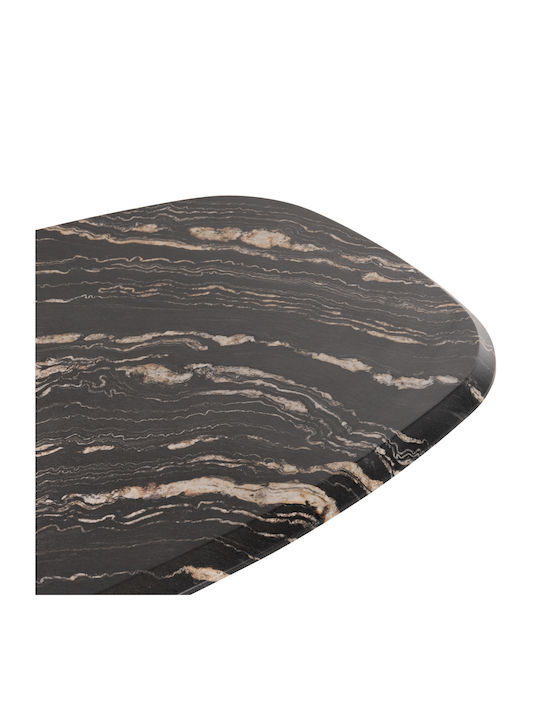Freebox Oval Table Surface Werzalit in Black Color 146x94cm FB95916.15 1pcs