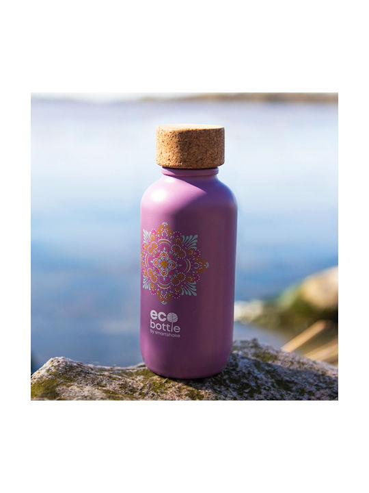 SmartShake EcoBottle Mandala Sticla de apa 650ml Roz