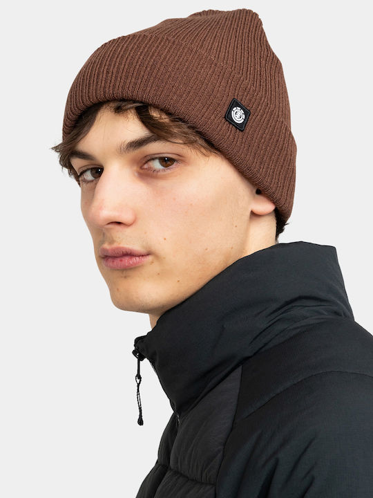 FLOW Beanie Unisex Σκούφος Πλεκτός σε Καφέ χρώμα