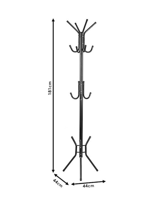 Pakketo Piero Freistehender Kleiderständer Metallisch Weiß 44x44x181cm