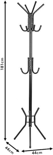 Pakketo Metallic Coat Rack White Piero 44x44x181cm