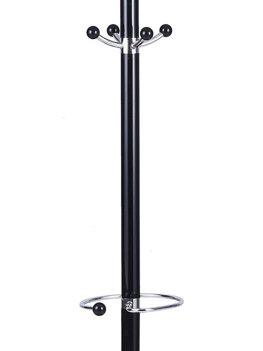 Pakketo Metallic Coat Rack Black Nicolo 37x37x175cm