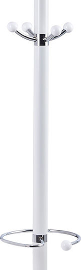 Pakketo Nicolo Καλόγερος Μεταλλικός Λευκός 37x37x175cm