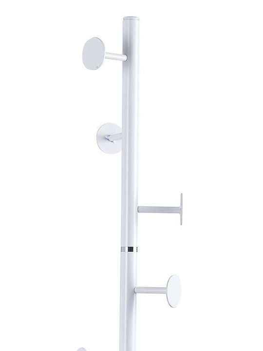 Pakketo Metallic Coat Rack White Adriana 37x37x172cm