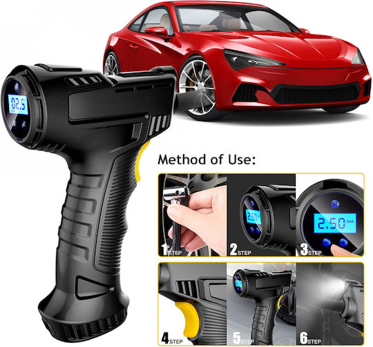 Podofo Compresor Auto CZK-3665 150PSI Reîncărcabil Cu Baterie 12V