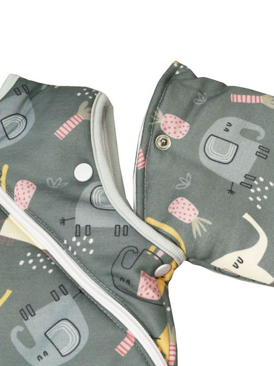 Tender Spring Sleeping Bag with Feet 1 Tog Gray with Detachable Sleeves