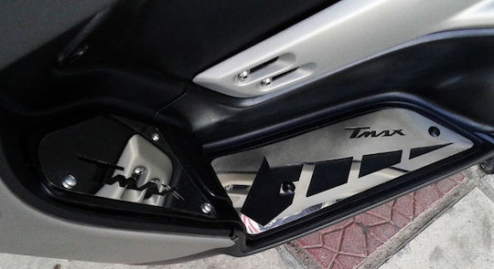 Moto Discovery Motorcycle Footpeg Protectors Yamaha T-MAX 500 Silver