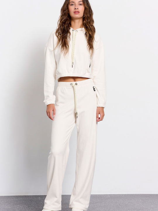 Ψηλόμεσο Παντελόνι Φόρμας Καμπάνα Off White