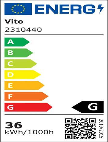 Vito Φωτιστικό Πάγκου Κουζίνας LED 36W Naturweiß 120cm.