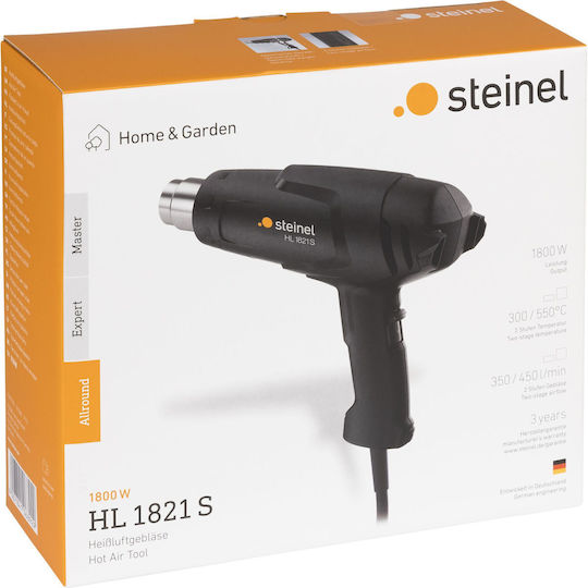 Steinel HL 1821 S Πιστόλι Θερμού Αέρα 1800W με Ρύθμιση Θερμοκρασίας εως και 550°C
