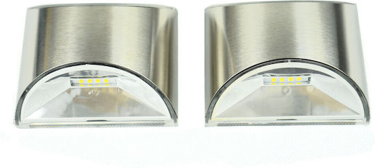 Modee Lighting Комплект 2 Соларни Светлини 6лм с Студено бяло Светлина 6000К IP44 8смx8смx4.5смсм.