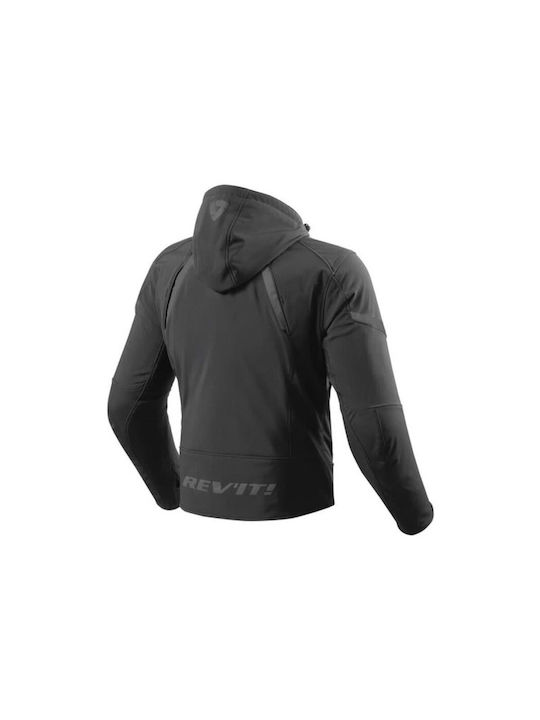 Rev'IT Burn Winter Herren Motorradjacke Wasserdicht Schwarz