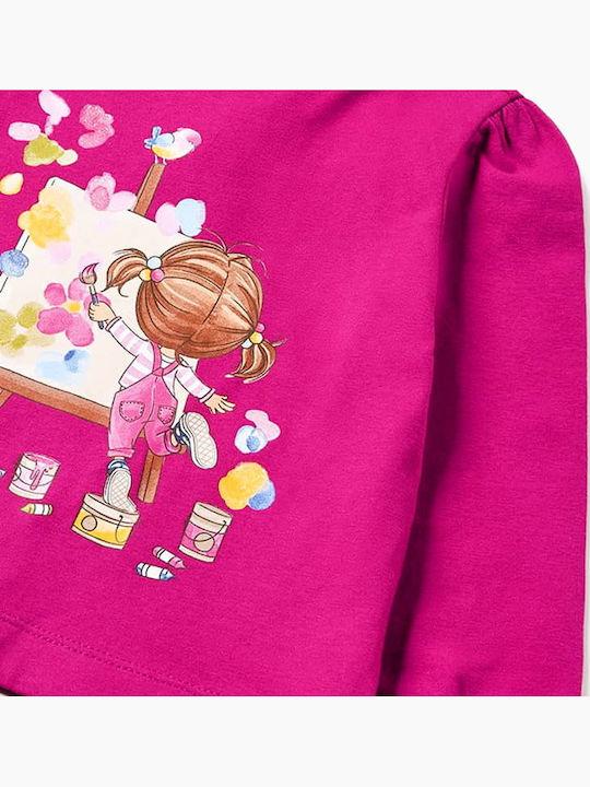 Kinderhemd Langarm Magenta