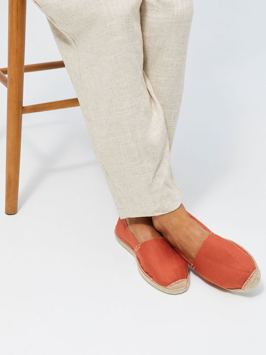 Fabric Men's Espadrilles in Orange Color