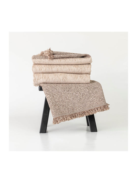 Borea Square Ριχτάρι Πολυθρόνας Chenille 180x180εκ. Μπεζ