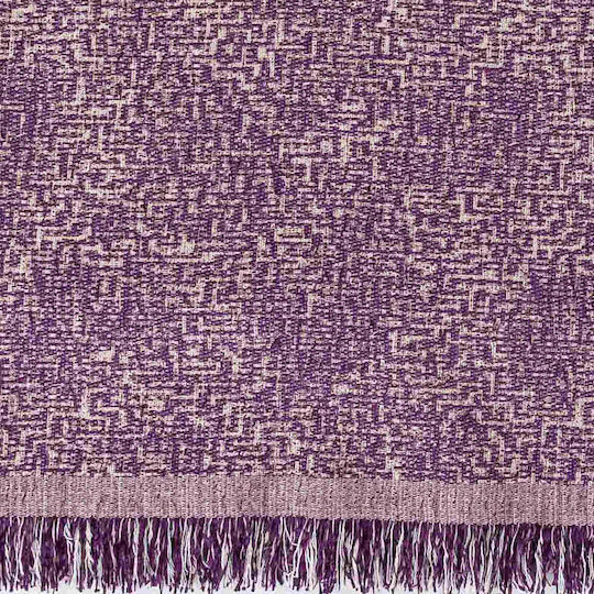 Borea Tile Three-Seater Sofa Throw Chenille 180x300cm Purple